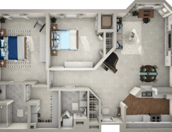 2BR Deluxe Floor Plan