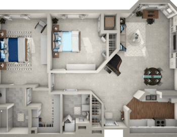 2BR Deluxe Floor Plan